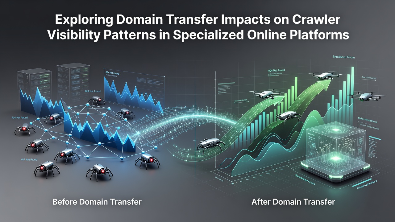 Exploring Domain Transfer Impacts on Crawler Visibility Patterns in Specialized Online Platforms